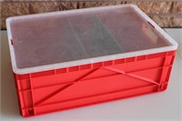 Sidio Plastic Crate 18.5"x12.5"x7" Red