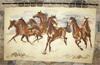 Running Mustangs Decorative Wall Tapestry