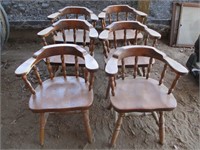 (6) Wood Chairs