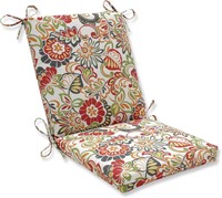Green/Red Zoe Floral Chair Cushion 36.5x18