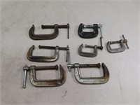 (7) small C-Clamps Tools 2"ish
