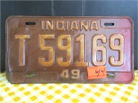 1949 IN License Plate