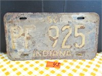 1950 IN License Plate