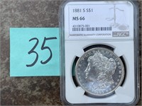 1881-S Morgan Dollar NGC MS66