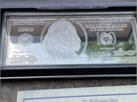 4 Troy Ounce $100 Franklin Silver Proof