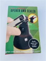 2 IN 1 BOTTLE OPENER AND SEALER - EASILY OPENS