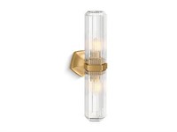 Occasion 2-Light Brushed Moderne Brass Wall Sconce