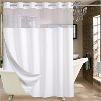 Extra Wide Hotel Style Fabric Shower Curtain with