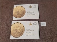 2x set 2016 lucky loonie Canada mint.