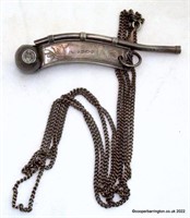 Victorian Royal Navy Silver Bosun's Whistle