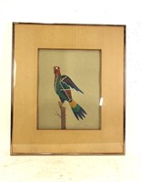 FRAMED NATIVE AMERICAN OFFSET LITHOGRAPH