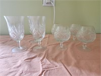 4 crystal cognac glasses, Gorham Crystal