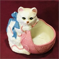 Ceramic Cat Planter (Vintage)