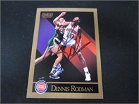 1990-91 SKYBOX DENNIS RODMAN AUTOGRAPH COA