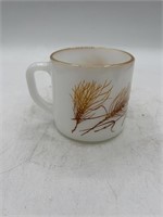 Vintage Federal Milk Glass Amber Wheat Design