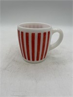 Vintage hazel Atlas candy striped mug