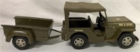 Tonka Military Jeep and Utility trailer