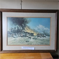 "Burning the Way Station" by Frank McCarthy Print