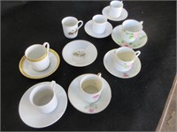 Set of 8 Tea Cups with Saucers