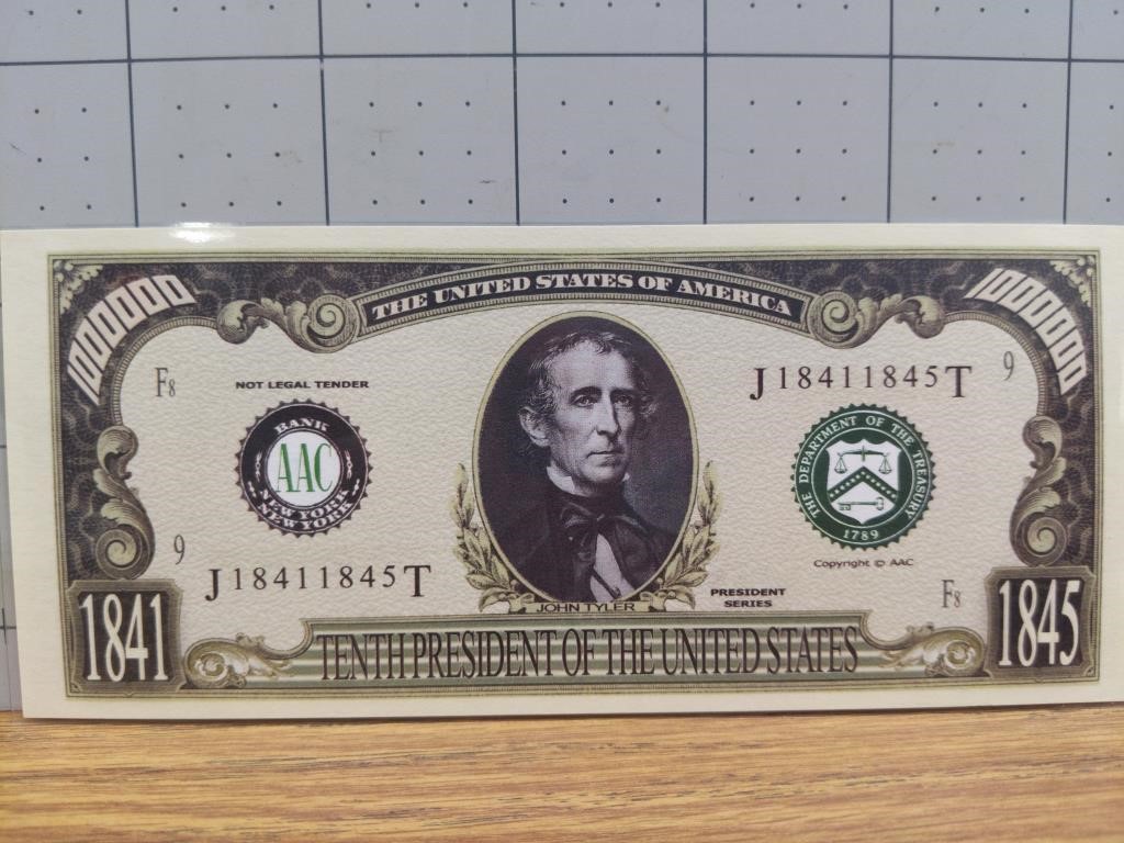 John Tyler banknote