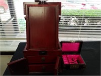 2 PC ASIAN JEWELRY CHESTS / BOX AS IS