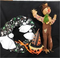 Halloween décor, Scarecrow, Pumpking, Wreath (3)