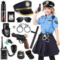 Loscola Police Officer Costume for Kids, Girls