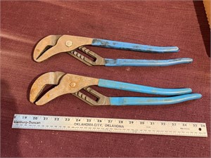 Two pairs of 18 inch channel locks
