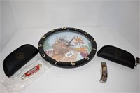 Train Battery Operated Clock & Franklin Mint