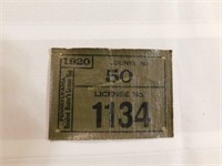 1920 Co.50 No.1134 Penna. Resident Hunter license