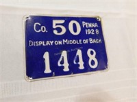 1928 Co.50 No.1448 Penna Resident Hunter license