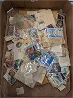 TRAY OF ASSORTED STAMPS