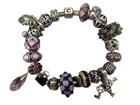 Full Chamilia, Pandora 925 Charm Bracelet
