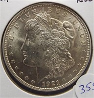 1921 Morgan silver dollar. BU.
