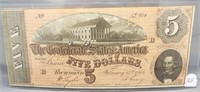$5 Confederate States of America February 17,