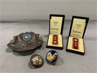 (2) Lighters, Panama Dish, and Rosettes