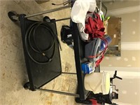 Rolling Push cart and contents