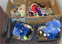 Lot of Ty Beanie Babies and full size teddy bears