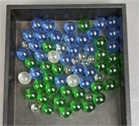 Blue And Green Art Glass Marbles