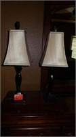 Pair of Black Table Lamps