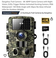 Dargahou Trail Camera - 4K 48MP Game Camera