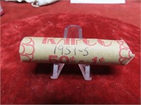 Roll of 1951 -S wheat cents. US coins.