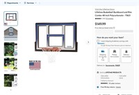 E6006  Lifetime Basketball Backboard 48 Polycarbo