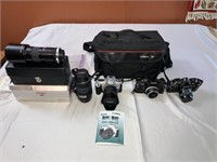 Canon Rebel 2000, AE-1, F-1 Cameras/75-300mm Zoom