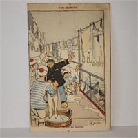 Antique Postcard "Nos Marins" by Henri Gervese