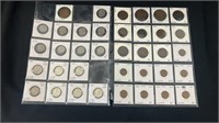 (37) Coins, Pennies, Silver Coins