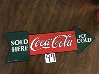 Coca-Cola Arrow Sign Reproduction