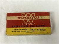 Vtg Winchester Silvertip Box-Mixed 300 Savage Ammo