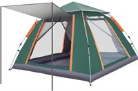 Green 4-Person Pop-up Camping Tent