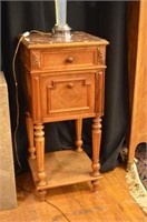 French marble top side table